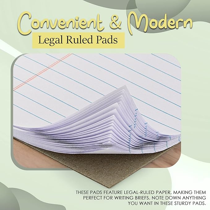 Emraw White Jr. Perforated Edge Legal Ruled Universal 50 Sheets Letter Writing - Image 6