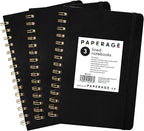 PAPERAGE Lined Spiral Journal Notebook, 3 Pack, 160 Pages, Medium 5.5 inches x by PAPERAGE