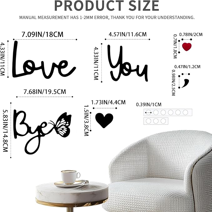 Love You Bye Wood Sign with Butterfly Home Decor Boho Decor Wall Decor Express - Image 3