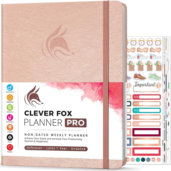 Clever Fox Planner PRO – Weekly & Monthly Life Planner to Increase Productivity by CleverFox
