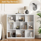 BORNOON Book Shelf with 10-Cube, 43” Wide Bookshelf with Anti-Tip Device - Image 4
