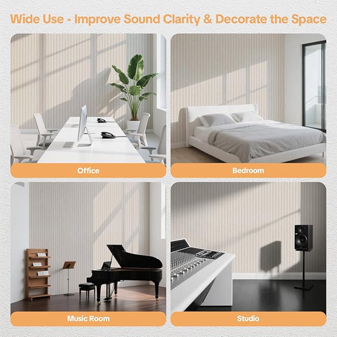 Tao.space 6 Pack Acoustic Panels 3D Wave Sound Proof Foam - Image 6