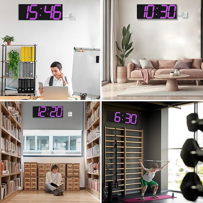 LED Large Digital Wall Clock, Oversize Wall Clock - Image 8