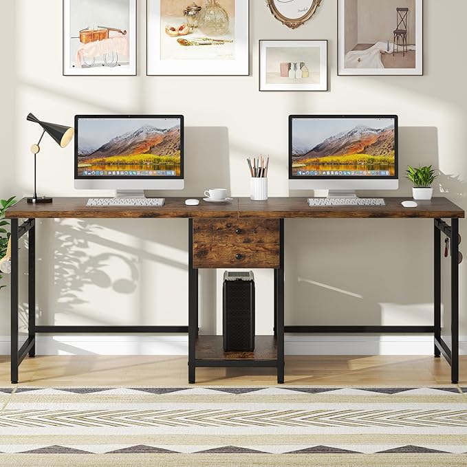 Tribesigns Two Person Desk, 79 Inch Double Desk - Image 8