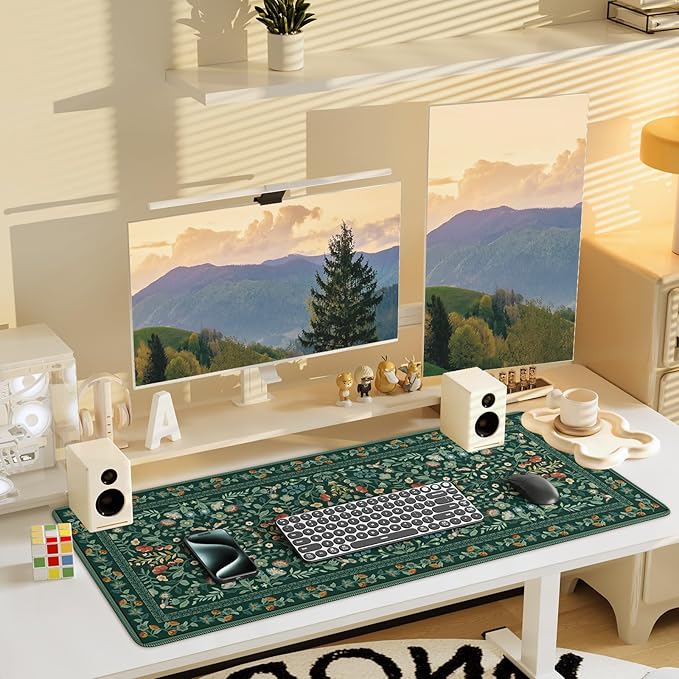 iCasso Desk Mat for Keyboard and Mouse, Large Mouse Pad, Desk Pad Mat, - Image 7
