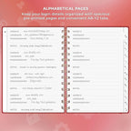 Clever Fox Password Book Spiral – Internet Address & Password Organizer - Image 3