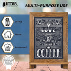 Better Office Products Framed Tabletop Chalkboard Sign, 9.5" x 14", Rustic Wood - Image 6