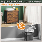 higdbfe 4 drawer lateral file cabinet, mobile filing, close-up detail