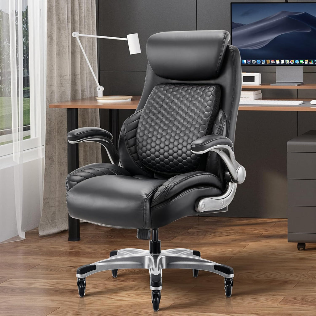 colamy office ergonomic desk high back executive chair, front angle view