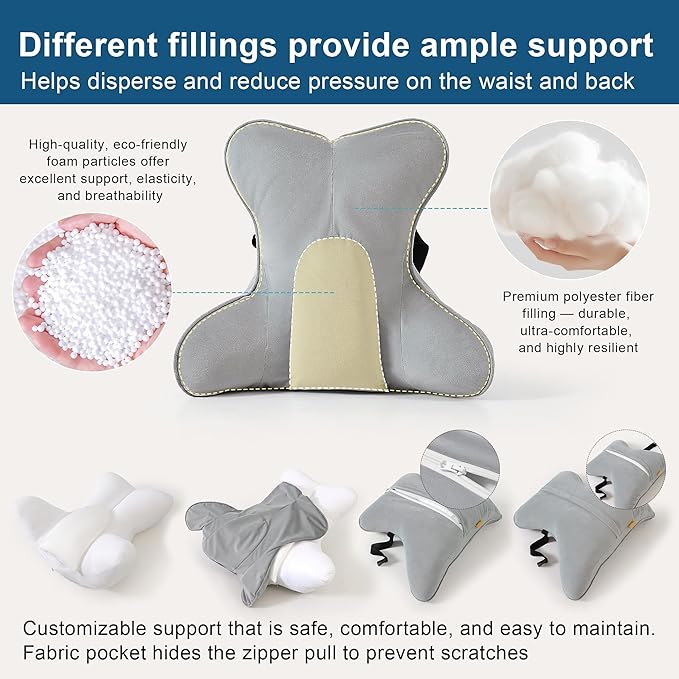 Ailuteie Lumbar Support Pillow – Multi-Functional Ergonomic Back Cushion - Image 3