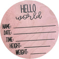 Silva lining designing Baby Shower Sign, Newborn Girl Nursery Decor, Wood round by Unknown