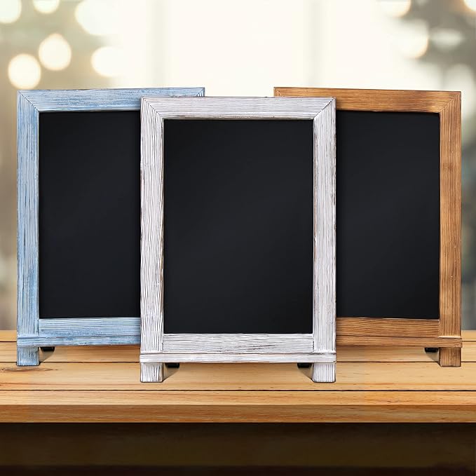 HBCY Creations Rustic Whitewash Tabletop Chalkboard Sign / Hanging Magnetic - Image 9