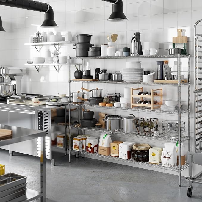 Regal Altair 14" Deep x 72" Wide x 64" Height Wire Shelving Kit | 5-Tier | NSF - Image 6
