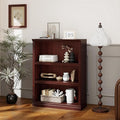 blini 3-Shelf Bookcase Wooden Bookshelves 33in Wide Floor Standing Display by blini