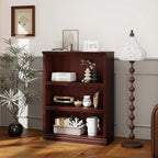 blini 3-Shelf Bookcase Wooden Bookshelves 33in Wide Floor Standing Display by blini
