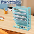 EASEPRES Desk File Organizer Mesh 6-Tier, Hanging Wall Mount Document - Image 6