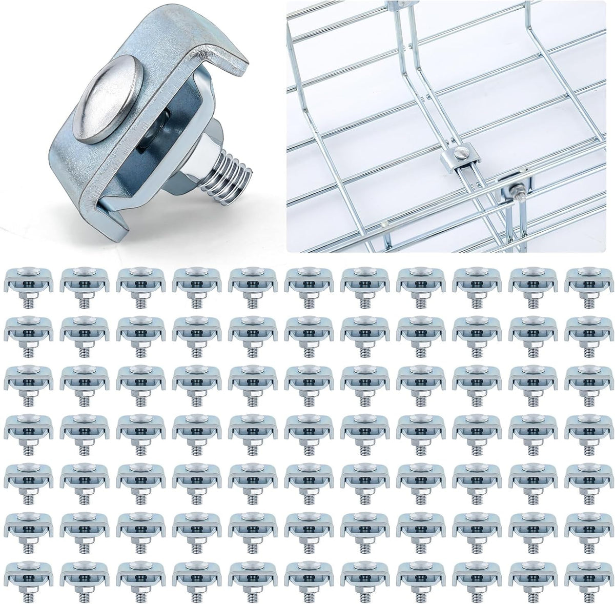 Zonon 100 Pcs Wire Grid Wall Connectors Cattle Panel Clips Cable Tray Clips