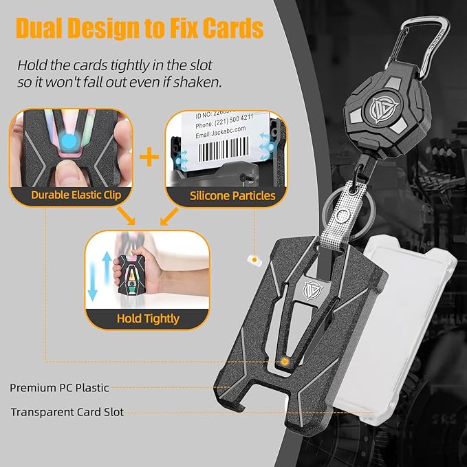 Oaridey Retractable Badge Holders, Heavy Duty Retractable Keychain - Image 7