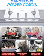 NODOCA No Drill Under Desk Cable Management Tray, Punch-Free Clamp on, Metal - Image 2
