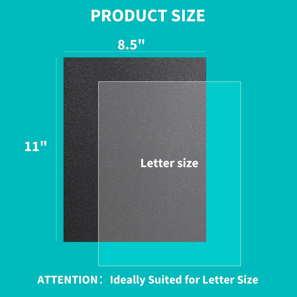 Binditek 200 Pack Binding Covers Set, 8.5x11 Inches, 8Mil PVC & 12Mil Poly | Binding Covers and Backs Set, Letter Size, 8 Mil Clear PVC Binding Cover, 12Mil Black Poly Cover, Square Corners, Unpunched