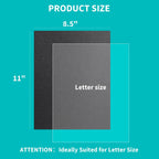 Binditek 200 Pack Binding Covers Set, 8.5x11 Inches, 8Mil PVC & 12Mil Poly | Binding Covers and Backs Set, Letter Size, 8 Mil Clear PVC Binding Cover, 12Mil Black Poly Cover, Square Corners, Unpunched