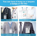ABEYATH 50Pack Extra Thick ID Card Name Badge Holder Heavy Duty Waterproof - Image 6