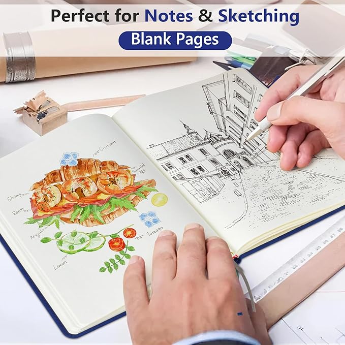 PERCUN Blank Journal Ntebook for Men & Women, 160 Pages Blank Journals for - Image 3
