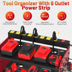 CFMASTER Power Tool Organizer Wall Mount wtih Charging Station, 4 Drill Holder - Image 2