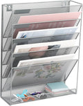 EASEPRES Desk File Organizer Mesh 6-Tier, Hanging Wall Mount Document by EASEPRES