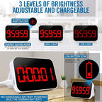 Kitchen Digital RED Timer, Count Down Up, Rechargeable, Vibration Mode - Image 4