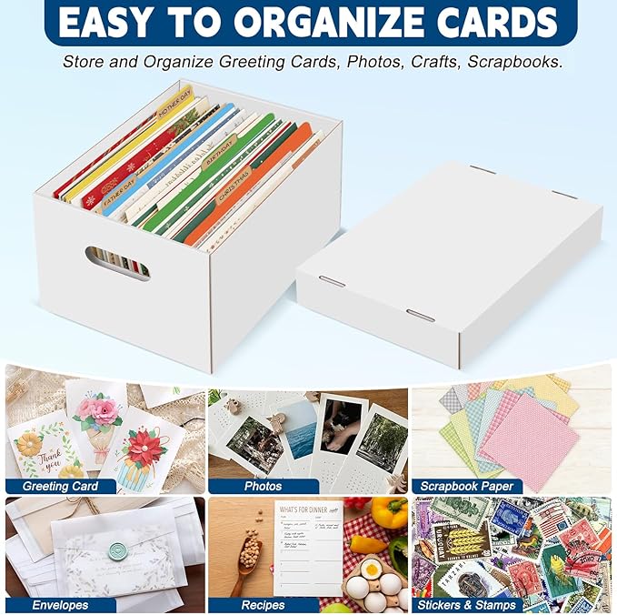 4Pack Greeting Card Storage Box, Greeting Card Organizer Box - Image 5