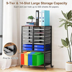 EasyPAG Rolling File Cart with 14 Slot Mail Organizer, Under Desk Storage with - Image 5