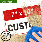 Custom Sign, Custom Sign for Business, Indoor/Outdoor use. 7x10 Inches - Image 9