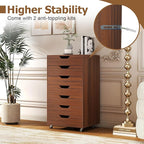 Giantex 7-Drawer Storage Cabinet, Mobile File Organizer - Image 5