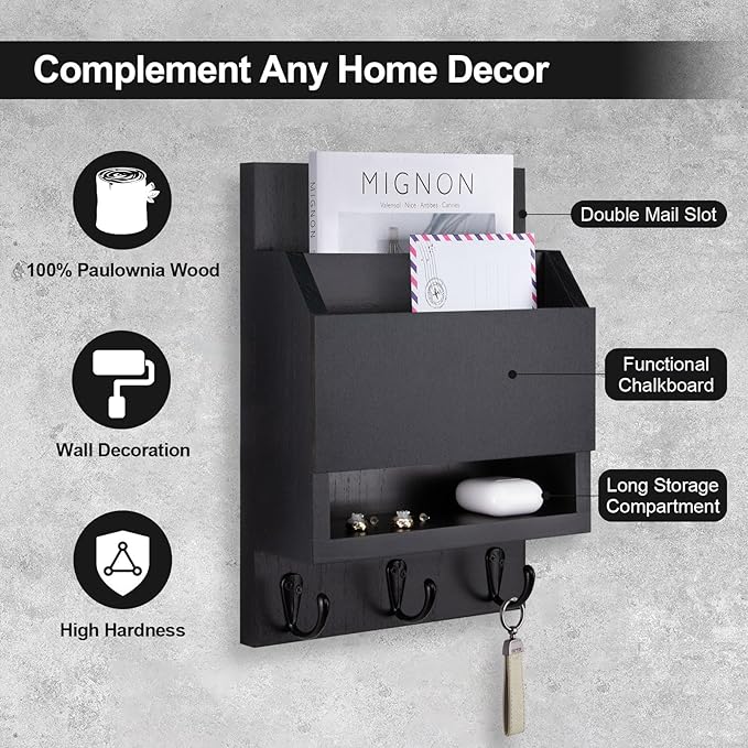 Lucundm Key and Mail Holder for Wall, Key Holder - Image 3