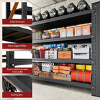 ravigin 5000lbs storage shelves,71" w garage shelving heavy, package contents