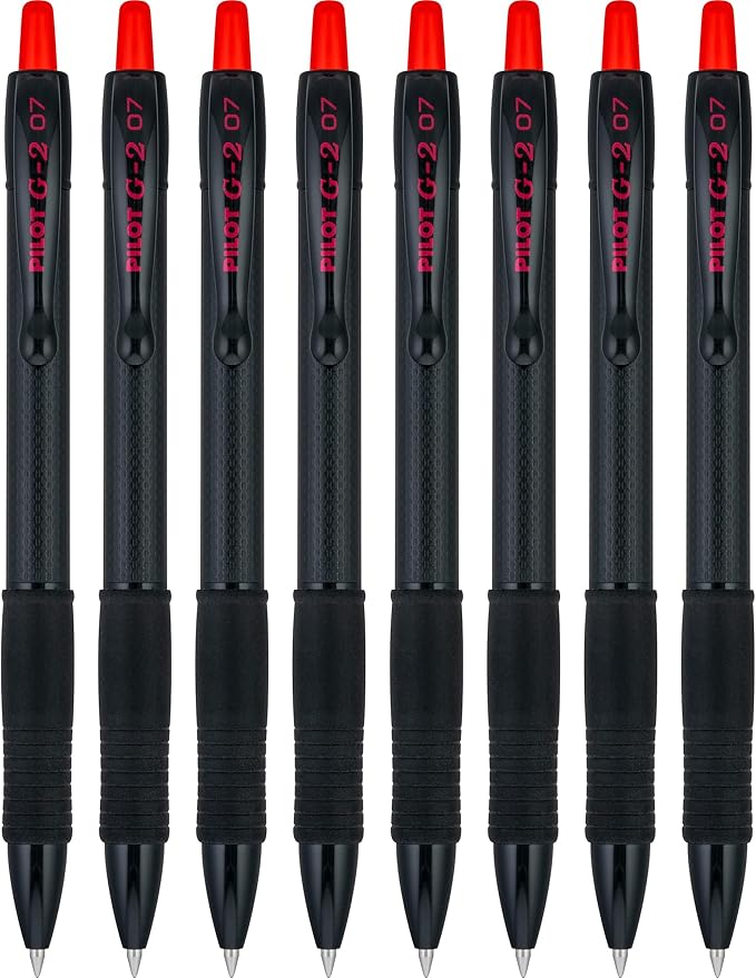PILOT G2 Edge Red Premium Gel Roller Pens, 0.7 mm Fine Point Pens, Sensory by PilotCorporationofAmerica
