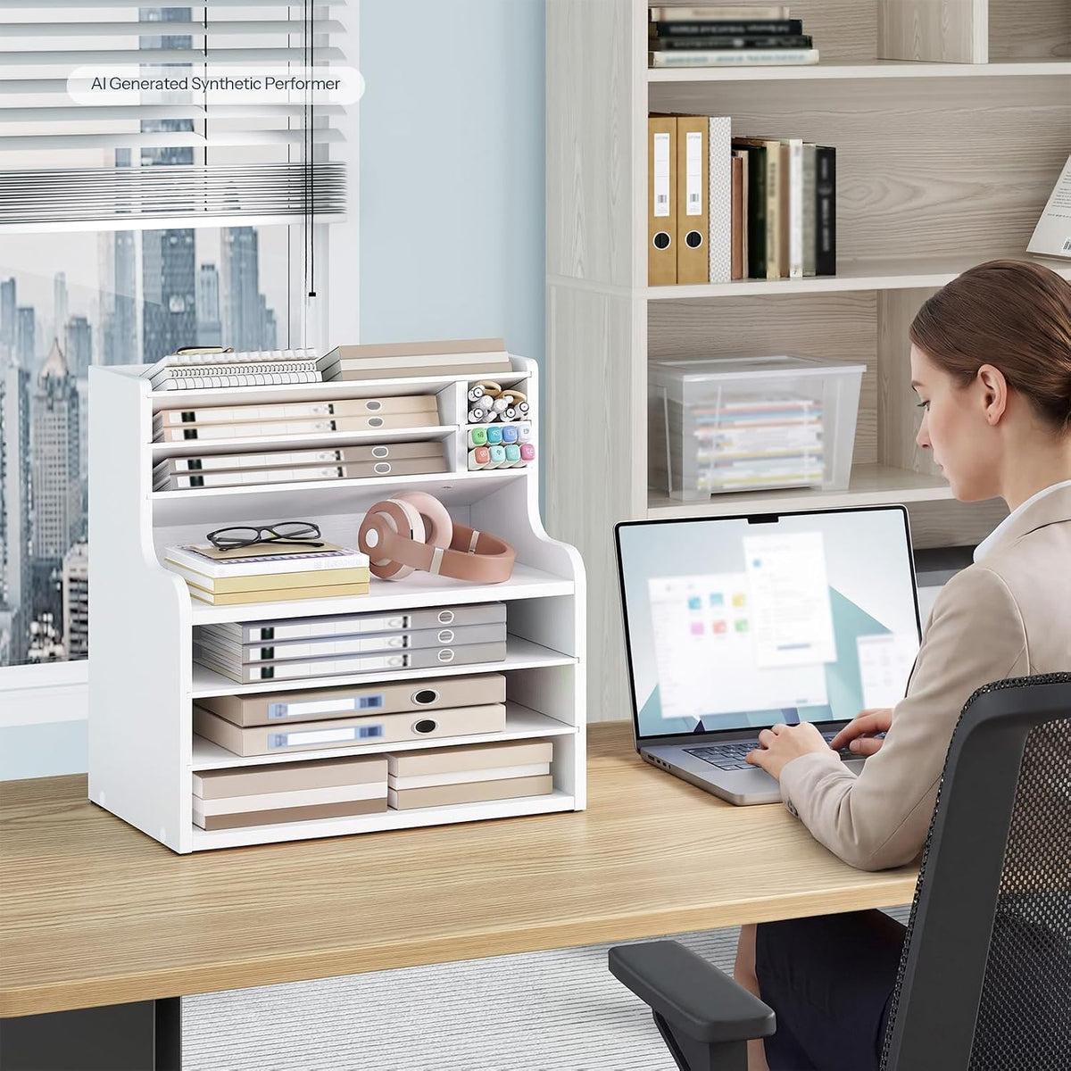 HOOBRO Desktop File Organizer, 7-Tier Desktop Letter Sorter, Mail Holder