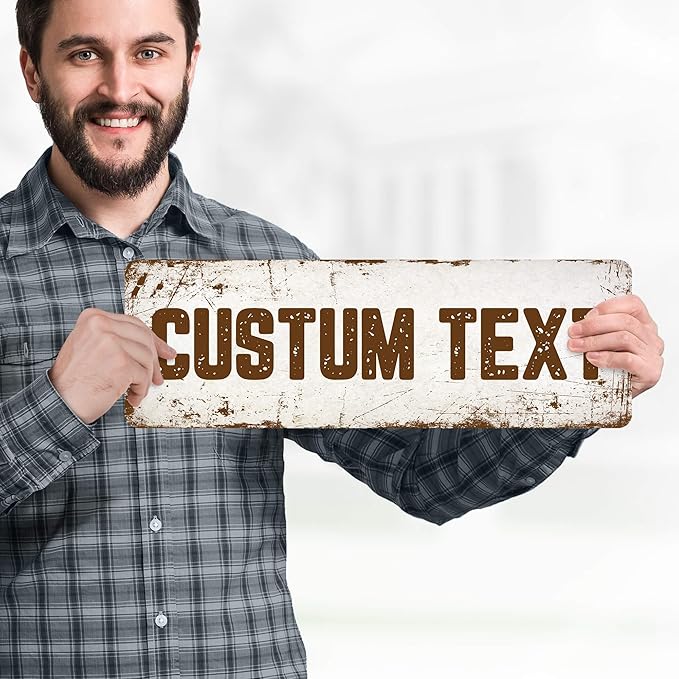 Custom Sign, Custom Street Sign, 11 Font Colors, 13 Font Styles, 4 Hole Options - Image 2