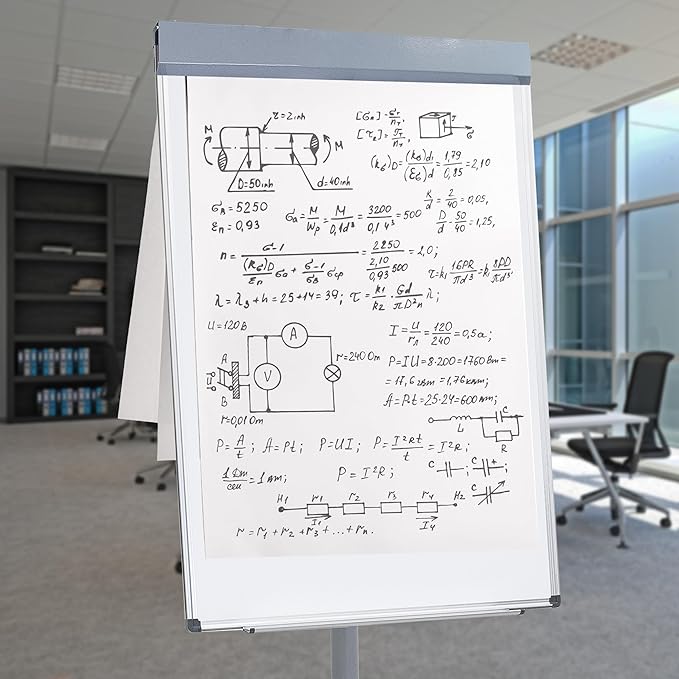 Sunnydaze Adjustable Magnetic Whiteboard Easel – Rolling Dry Erase Board - Image 9
