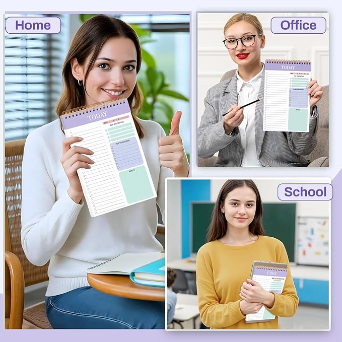 to Do List Notepad with 60 Tear Off Sheets, 6.7 x 9.8" to Do List Notebook - Image 6