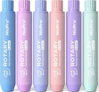 Nicpro 6 Pack Rotary Retractable Erasers, Soft TPE Rubber Twist Large Pencil by Nicpro