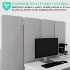 Soundproof Room Divider W/Wheels, 66in Office Dividers - Image 6