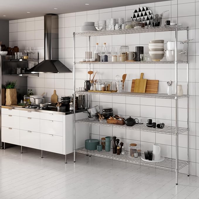 Regal Altair 18" Deep x 72" Wide x 86" Height Wire Shelving Kit | 5-Tier | NSF - Image 8