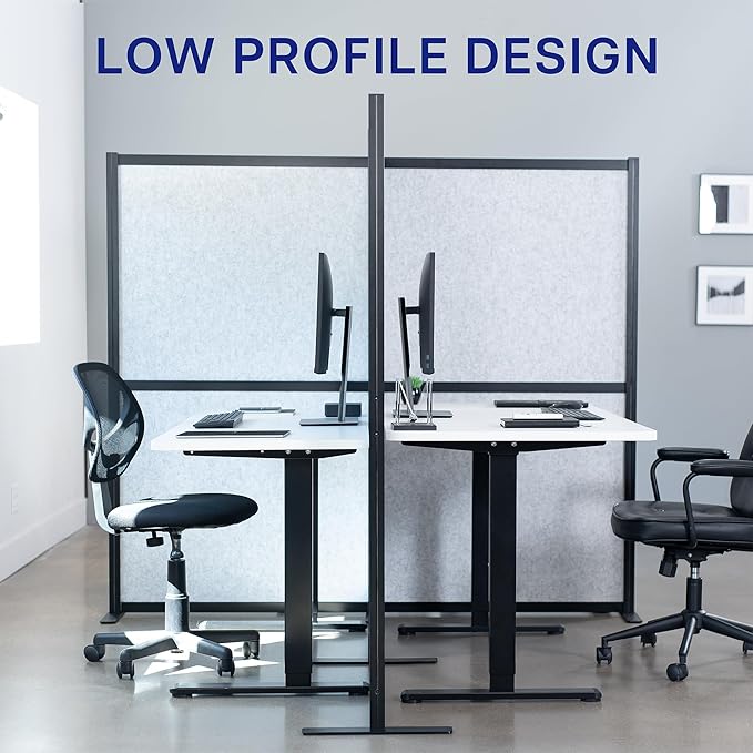 VIVO T-Shape Modular Corner Wall System, 4 Panels, Modern Professional Office - Image 8