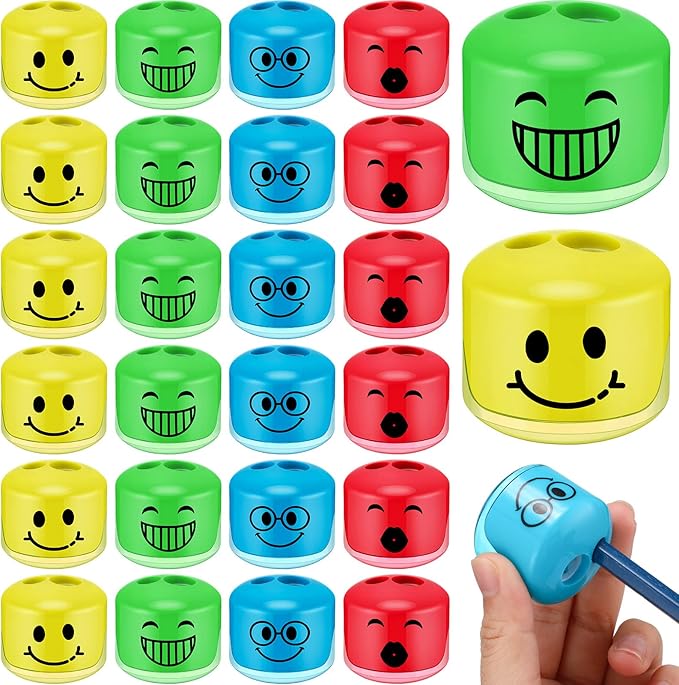 Crtiin 24 Pcs Back to School Pencil Sharpeners by Crtiin