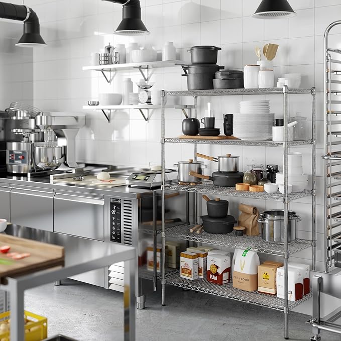 Regal Altair 18" Deep x 42" Wide x 64" Height Wire Shelving Kit | 5-Tier | NSF - Image 6