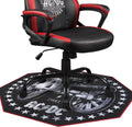 Subsonic - Metal Music Gaming Floor Mat 39.4x39.4 inch - Non-Slip for Office Chairs - Floor and Parquet Protection Mat for Gaming Rooms - Easy to Clean - Black (AC/DC)
