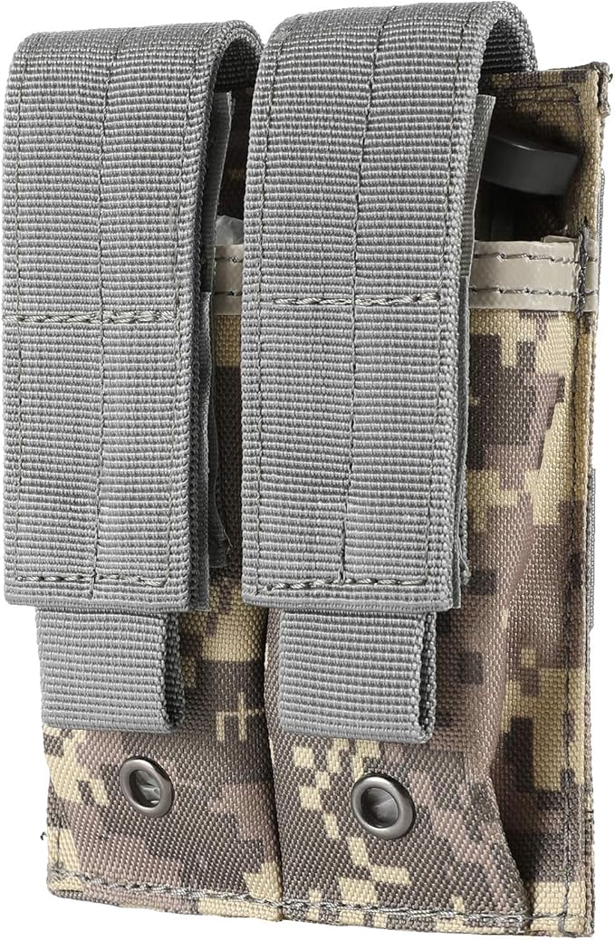 Tactical Single/Double Pistol Mag Pouch Outdoor Molle Open-Top Magazine Pouch by FRTKK