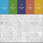 Fuxi Coloring Books for Kids Ages 8-12 Girls, 50 Sheets Blank Paper Drawing Pad - Image 4
